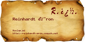 Reinhardt Áron névjegykártya